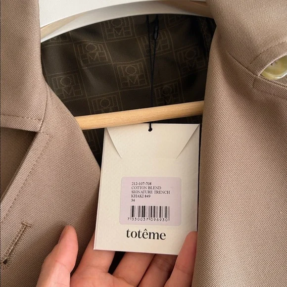 NWT TOTEME Signature cotton-blend trench coat - Picture 5 of 7
